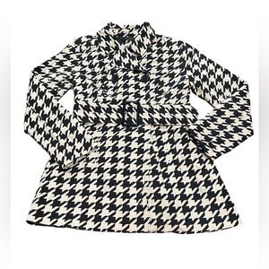 🖤🤍Rue 21 Houndstooth Black & White Women’s Casual Coat Size M🤍🖤